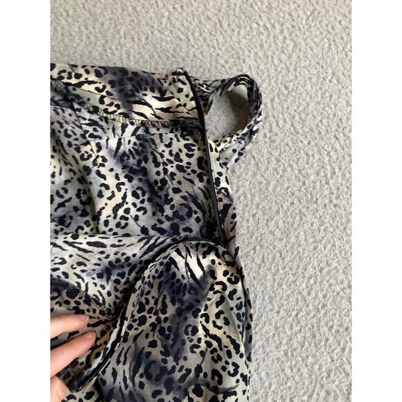 Vintage Ilyse Hart Midi Wrap Skirt 8 Medium Animal Print Flowy Boho Beach Y2K - Picture 9 of 16